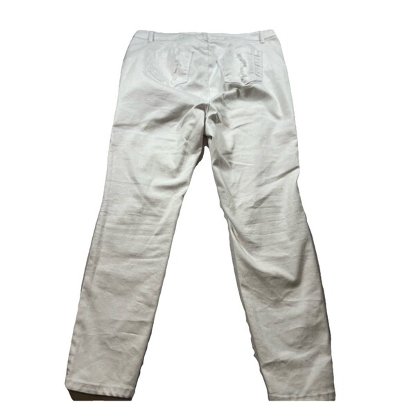 Wax Jeans Butt I Love You Women Sz 16 Soft Stretch Skinny Distressed 36x27 White - Picture 2 of 10